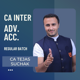 CA Inter Adv. Acc | Regular Batch by CA Tejas Suchak | For Jan 26 & May 26 Exams